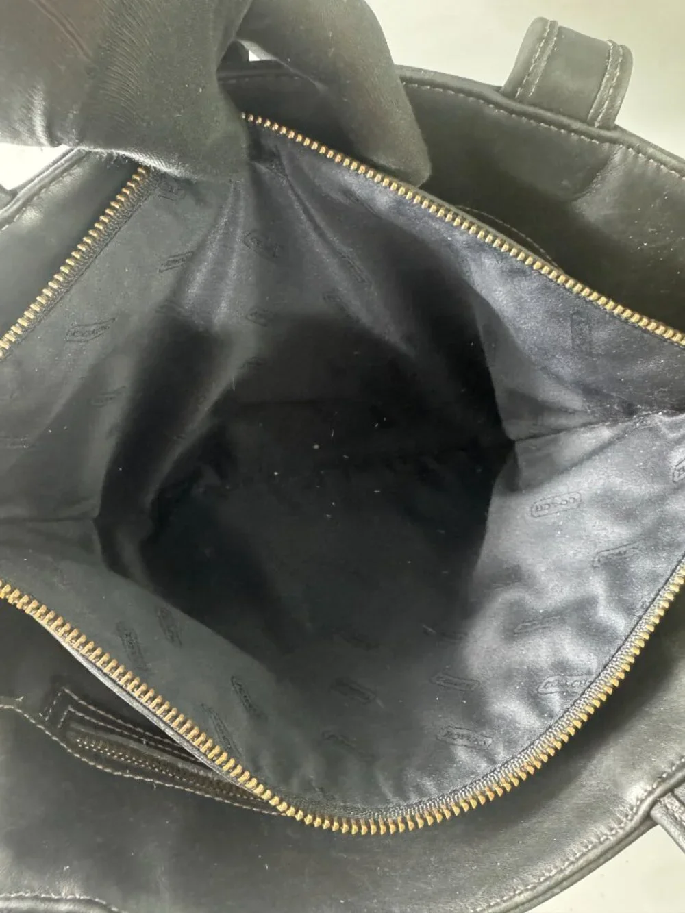 Authentic Vintage Coach 9302 Black Leather Bleeker Basket Bag